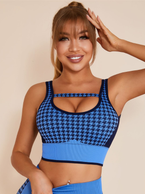 Houndstooth Style Sports Bras