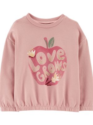 Carters Love Grows French Terry Top - Pink