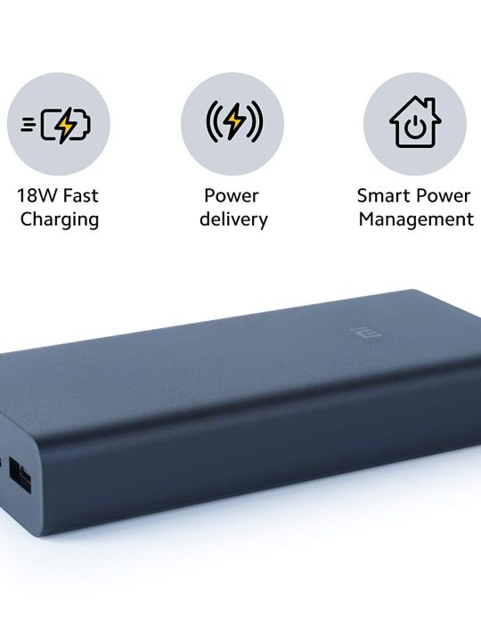 MI Power Bank 3i 20000mAh Lithium Polymer 18W Fast Power Delivery Charging