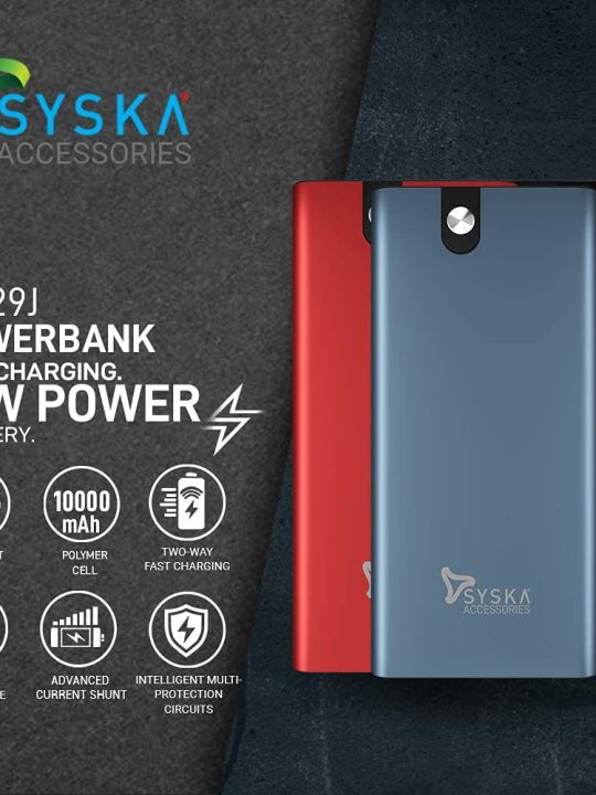 SYSKA Power Bank 10000mah | 6 Months Warranty