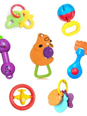 BPA-Free Non Toxic Colorful Rattles for Baby (Little Innocents)