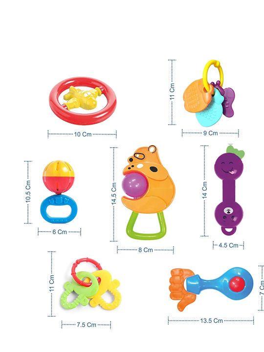 BPA-Free Non Toxic Colorful Rattles for Baby (Little Innocents)