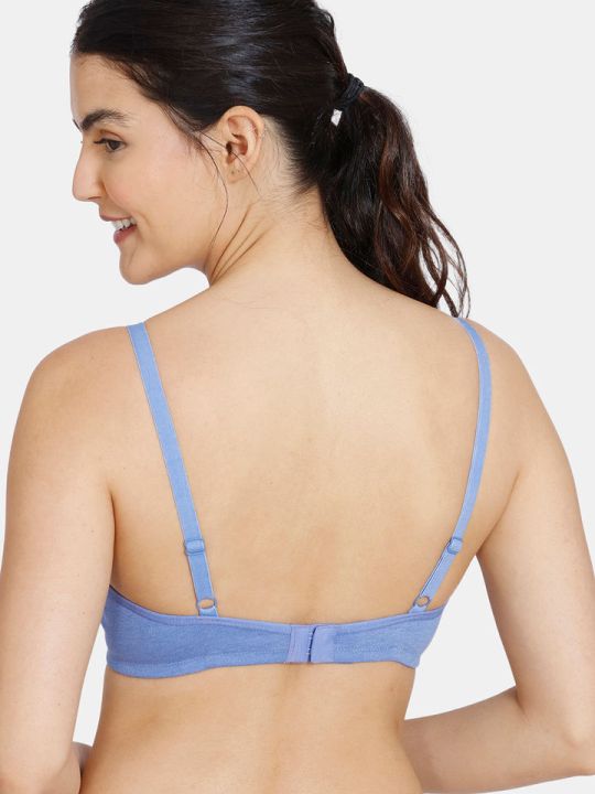 Conceal Petals Double Layered Non Wired 3/4Th Coverage T-Shirt Bra (Wedgewood)