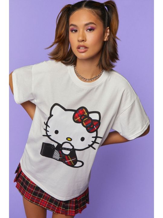 Cream Graphic T-shirts (Forever 21)