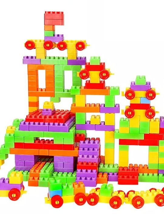 DIY Plastic Building Blocks for Kids Puzzle Games for Kids, Multicolor, 250 pieces (FunBlast)