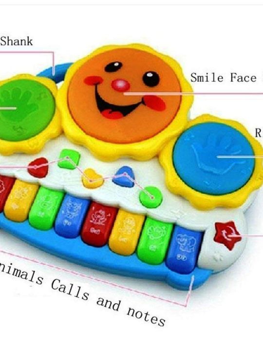 Drum Keyboard Musical Plastic Toys With Flashing Lights (Prime Deals)