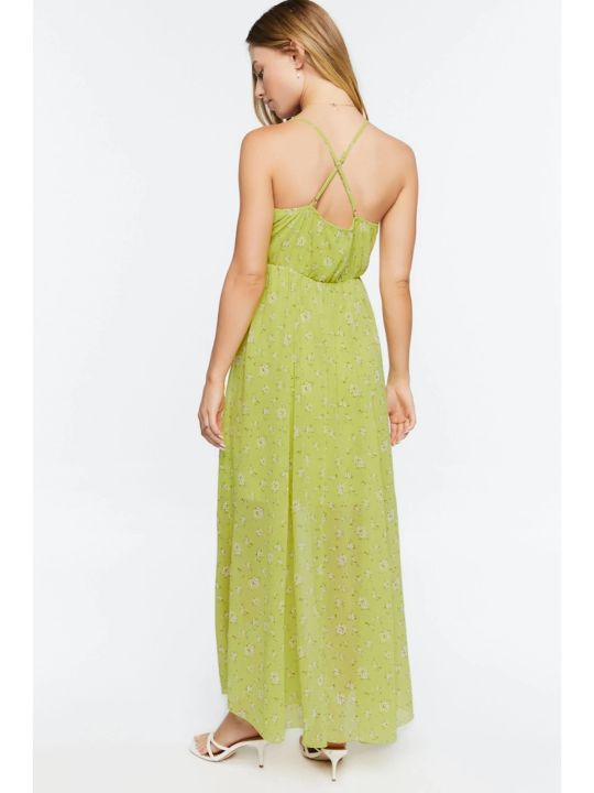 Green Floral Maxi Dress (Forever 21)