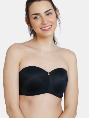 Innovation Padded Non Wired 3/4th Coverage Strapless Bra (Anthracite)