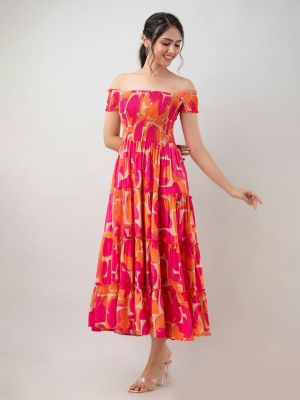 Multicoloured Floral Maxi Maxi Dress (Aawari)