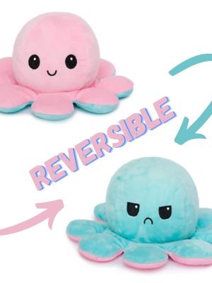 Octopus Plushie Reversible Soft Toys for Kids, 12 cm, Octopus (DIKANG)
