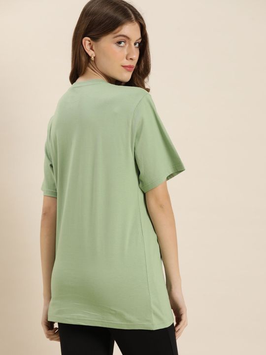Pastel Green Graphic Oversized T-Shirt (DILLINGER)