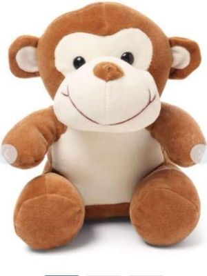 Plush Soft Toy Cute Kids Animal Home Decor, 28 cm, Monkey (Babique)