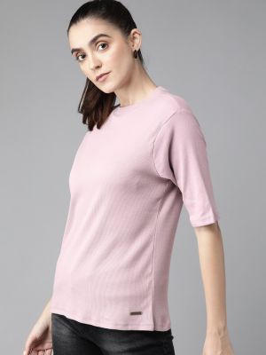 Roadster The Lifestyle Co Mauve Ribbed Top