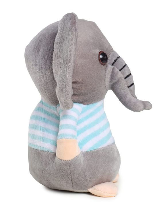 Soft Animal Plush Elephant Toy 20cm, Blue & Grey (Webby)