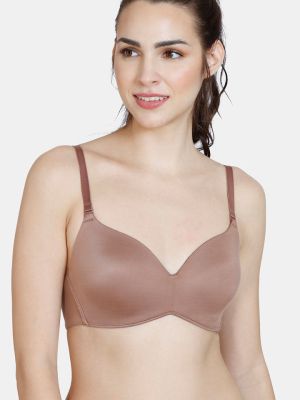 Work Padded Non Wired 3/4th Coverage T-Shirt Bra (Beaver Fur)