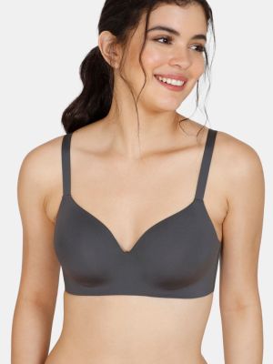 Work Padded Non Wired 3/4th Coverage T-Shirt Bra (Black)