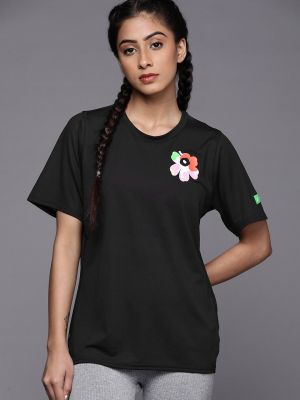 ADIDAS MARIMEKKO X Women Black Marimekko Running T-Shirt