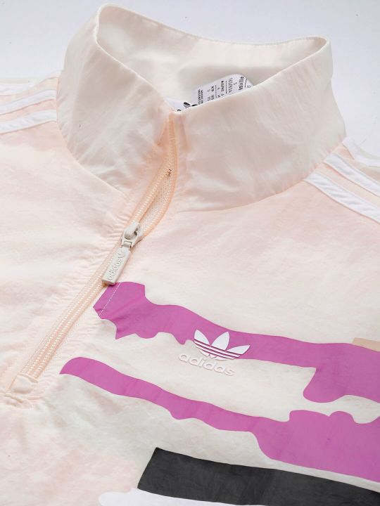 ADIDAS Originals Women Beige& Pink Printed Sweatshirt