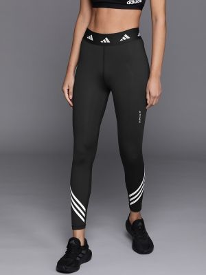 ADIDAS Women Black Solid Techfit 3-Stripes Tights