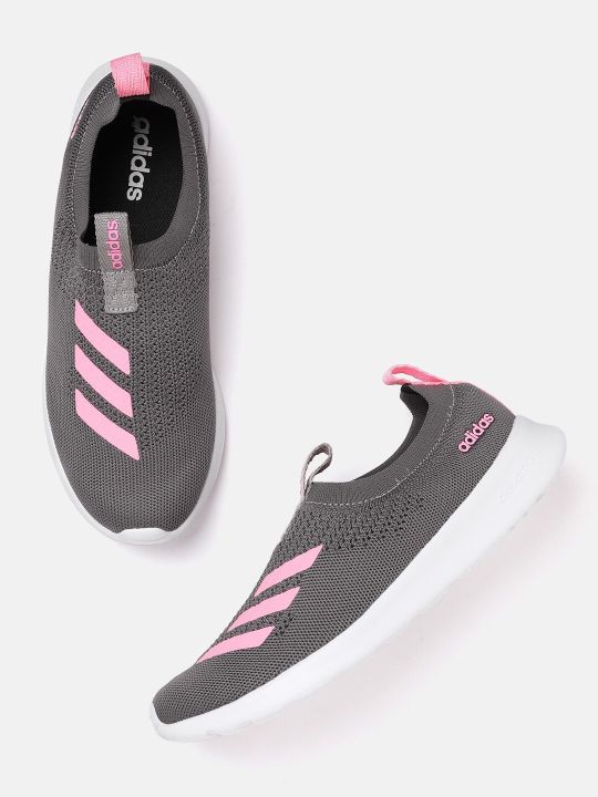 ADIDAS Women Grey & Pink Woven Design AzureWalk Shoes