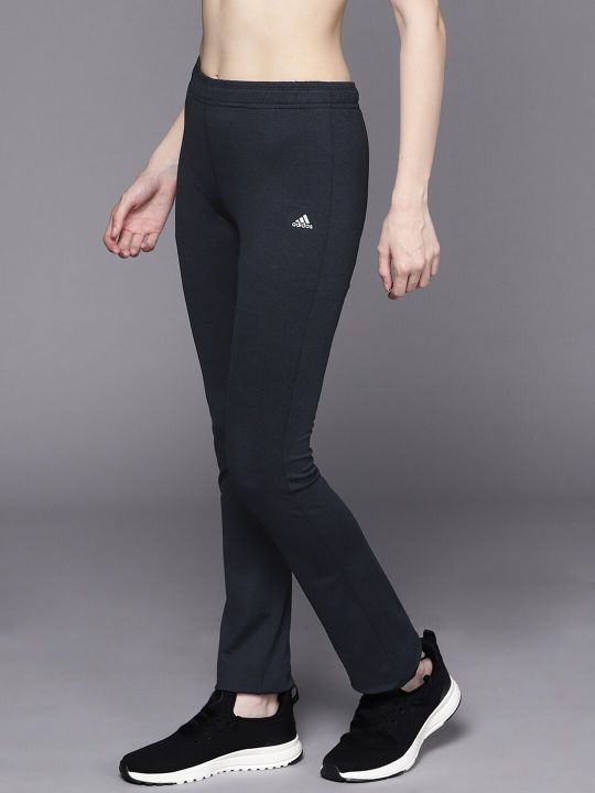 ADIDAS Women Navy Blue Solid Work Out Track Pants