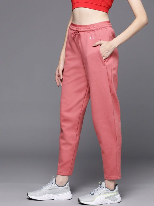 ADIDAS Women Pink AOP Solid Track Pants