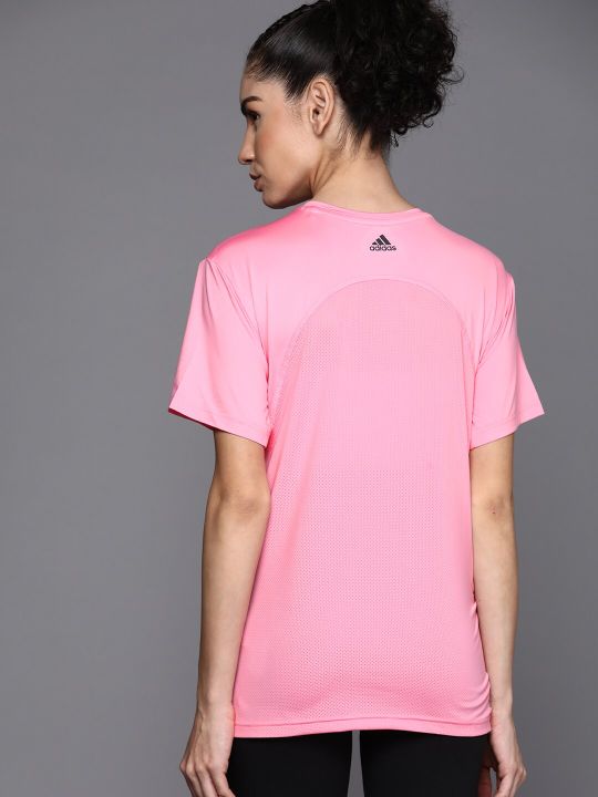 ADIDAS Women Pink Printed T-shirt