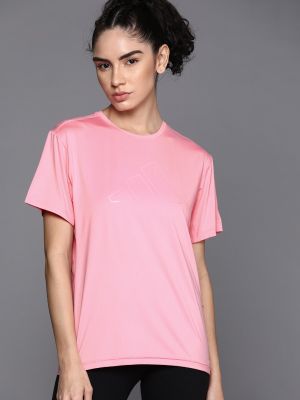 ADIDAS Women Pink Printed T-shirt