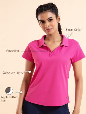All Day Everywhere Wear Polo Tee- NYK301 Pink Yarrow (Nykd)