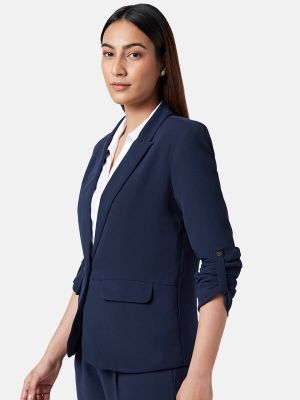 Annabelle by Pantaloons Notched Lapel Comfort-Fit Single-Breasted Blazer