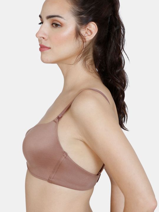 At Work Padded Non Wired 3/4th Coverage T-Shirt Bra - Beaver Fur