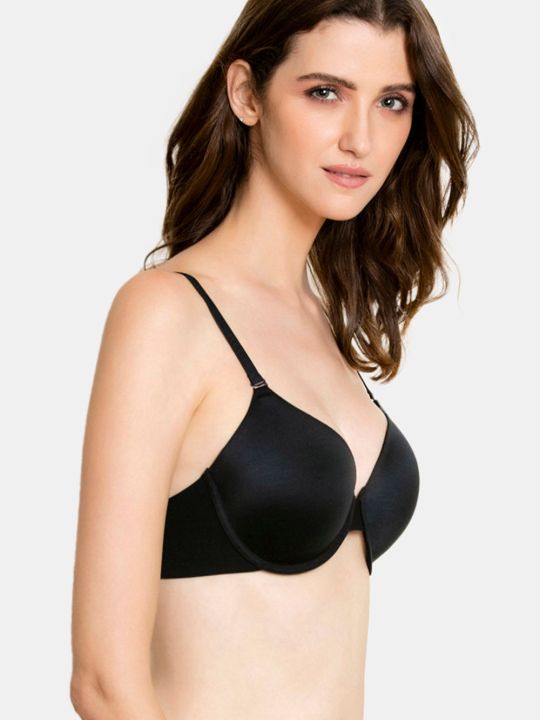 At Work Padded Wired 3/4th Coverage T-Shirt Bra - Black