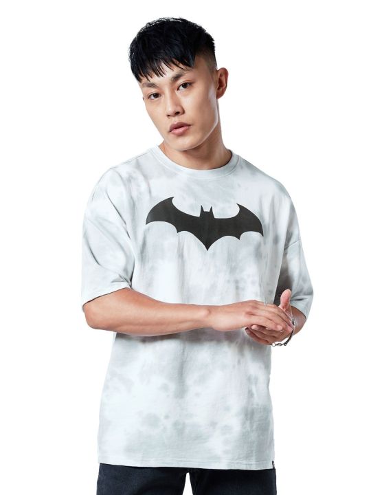 Batman Bat Signal Tie Dye Oversized T-shirts For Men (The Souled Store)