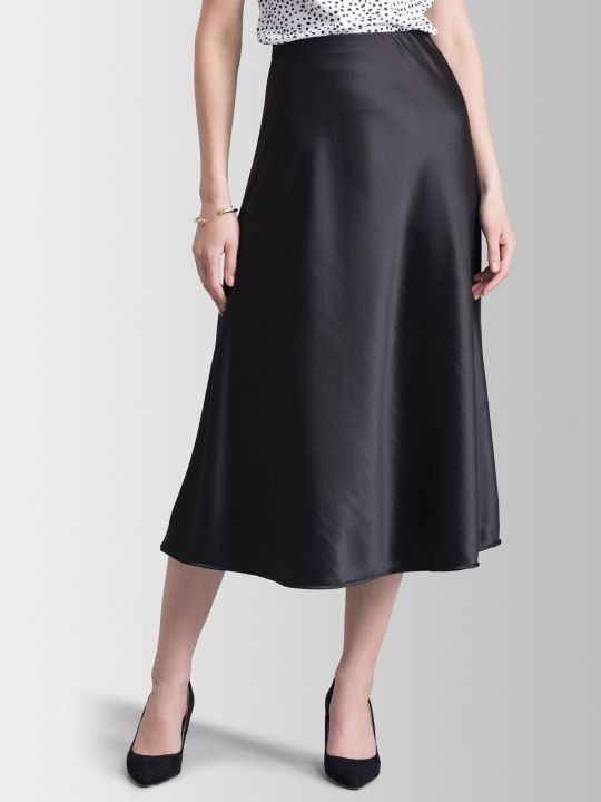 Black Solid Skirt (FableStreet)