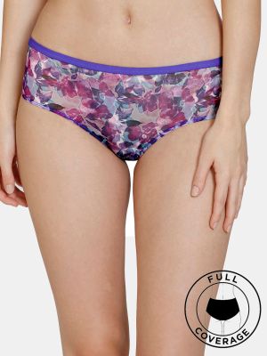 Bohemian Blooms Low Rise Full Coverage Hipster Panty - Purple Magic
