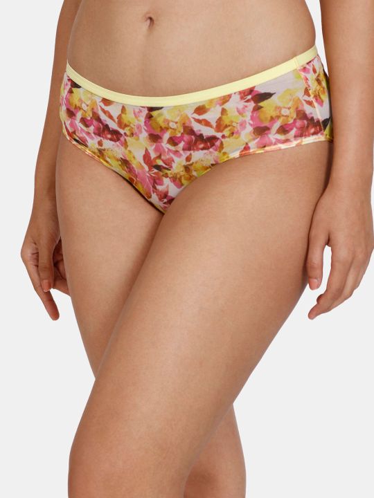 Bohemian Blooms Low Rise Full Coverage Hipster Panty - Snapdragon