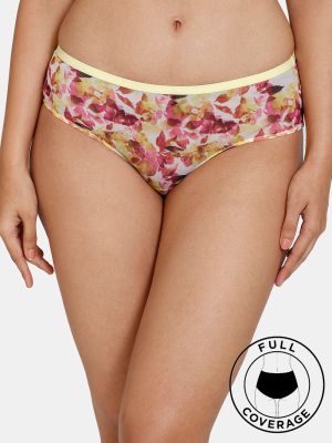 Bohemian Blooms Low Rise Full Coverage Hipster Panty - Snapdragon