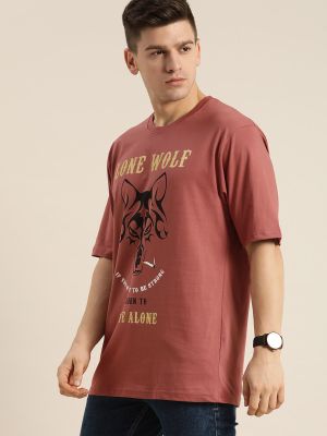 Brown Graphic Oversized T-shirt (Difference of Opinion)