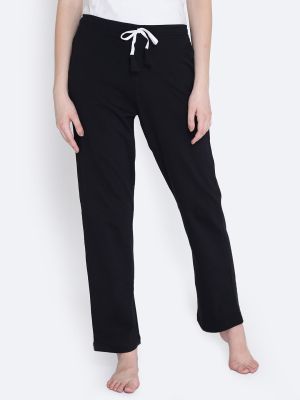 Claura Women Black & Grey Lounge Pants Lower-11-grey-blak