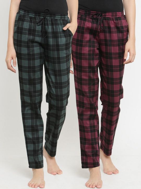 Claura Women Checked Lounge Pants