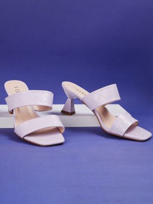 CODE by Lifestyle Textured Open Toe Block Heels