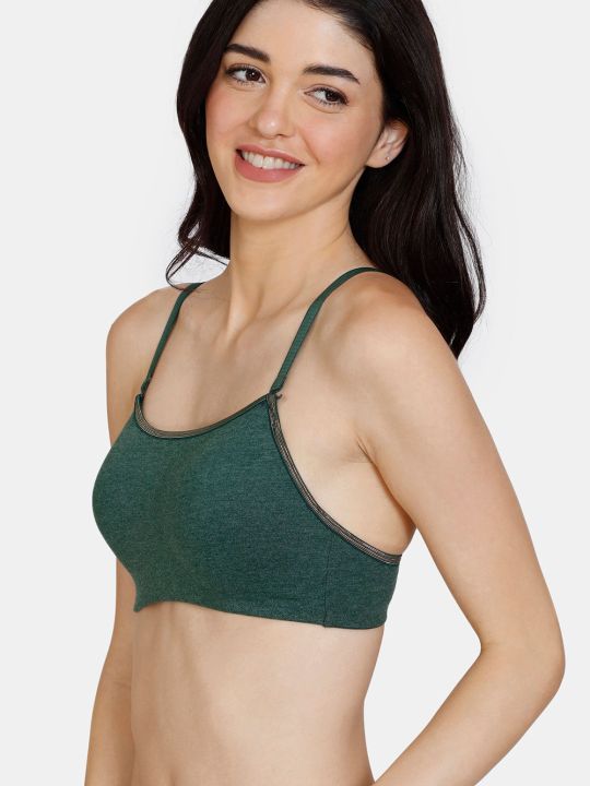 Colour Crazy Padded Non Wired 3/4th Coverage Cami Bra - Botanical Garden