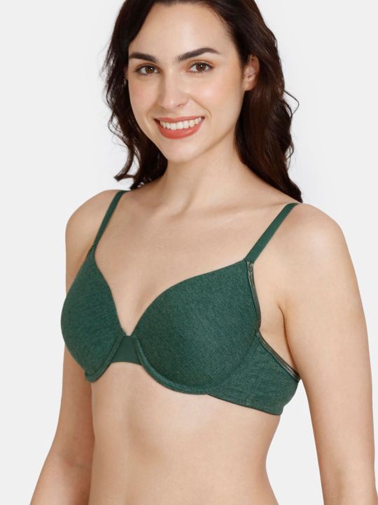 Colour Crazy Padded Wired 3/4th Coverage T-Shirt Bra - Botanical Garden