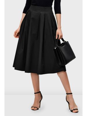 Cotton Poplin Box-Pleat Skirt (Zapelle)