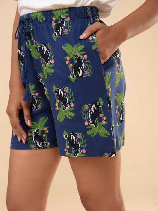 Cotton Shorts - Palm Rabbit NYS082 (Nykd)