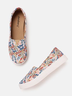 DressBerry Women Floral Printed Slip-On Sneakers