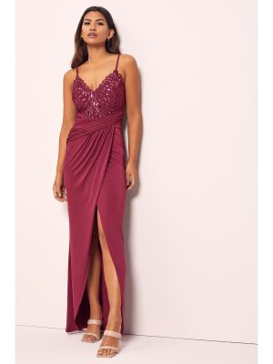 Embroidered Lace Cami Maxi Dress (Lipsy)
