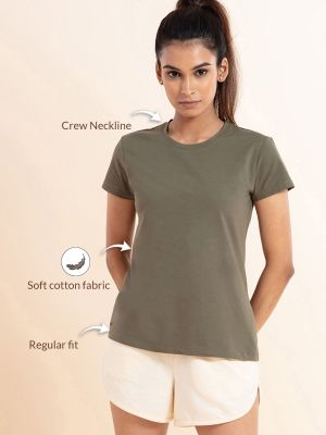 Essential Stretch Cotton Tee In Relaxed Fit (Nykd)