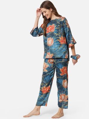 FFLIRTYGO Floral Printed Night Suit