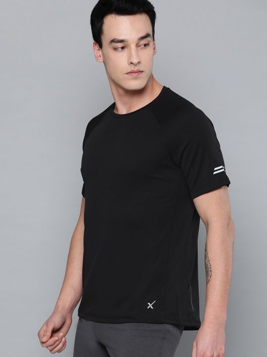 HRX by Hrithik Roshan Men Black Rapid Dry Running T-shirt